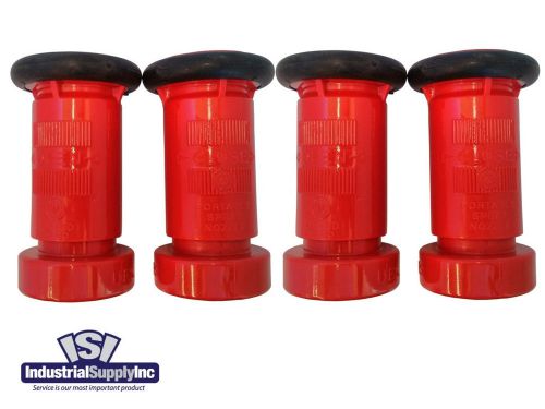 4pk  1-1/2&#034; nst fire hose nozzle polycarbonate w/bumber for sale