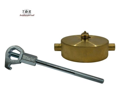 Fire hydrant adapter combo nst 2-1/2&#034; cap w/ hd hydrant wrench for sale