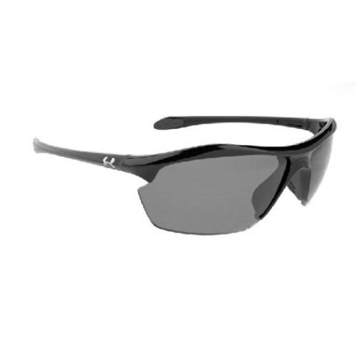 Under armour 86000235100 zone xl sunglasses shiny black frame w/ gray lenses for sale