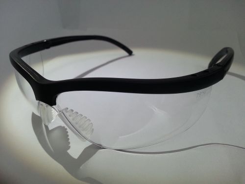 1 PAIR OF ANSI Z87 + 2003 HIGH IMPACT APPROVED SAFETY GLASSES T8700 CLEAR LENS