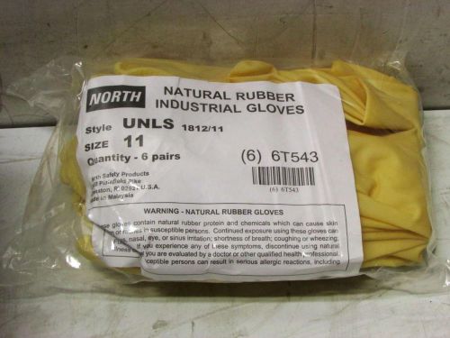 144 Pair of North UNLS Size 11 Natural Rubber Industrial Gloves