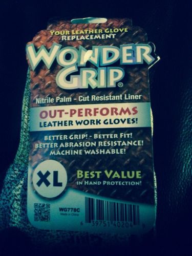 New wonder grip nitrile palm work gloves - xl for sale