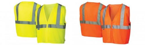 Pyramex zipper safety vest w/reflective stripes flame resistant fr ansi class 2 for sale