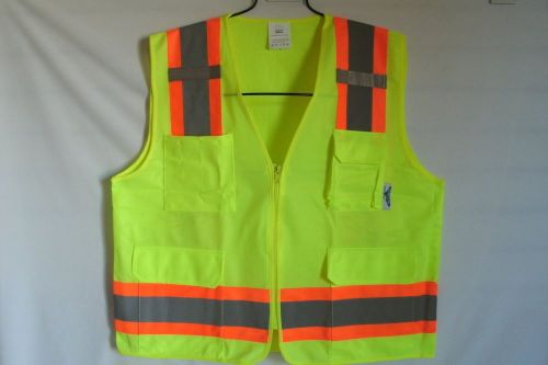 Size: MEDIUM: Safety Vest lime neon ANSI APPROVED Mod: D01M16-LM-M TRUECREST
