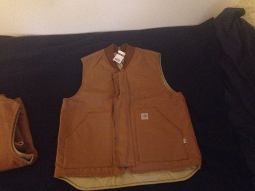 Carhartt NEW FR Vest, Large, FRV036 BRN, New With Tags, Fire Resistant