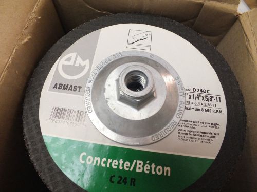 ABMAST 7x1/4x5/8 -11 Concrete Grinding Wheel Lot - 10