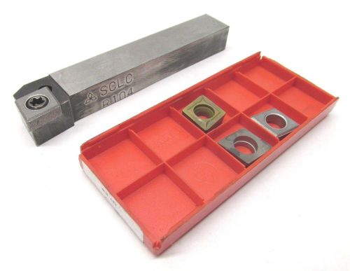 Mitsubishi turning indexable toolholder w/ inserts - #sclcr104 for sale