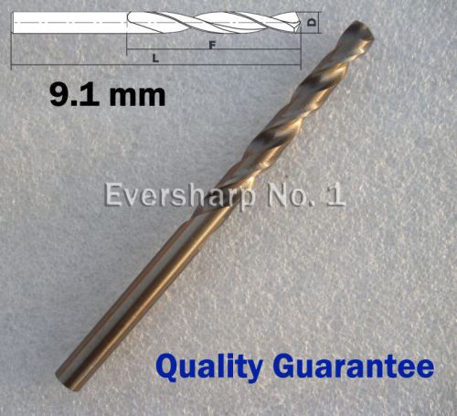 Lot 1pcs cobalt drill bit m35 hss twist drill 9.1mm(.3583&#034;) for stainless steel for sale