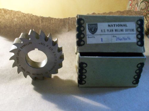HSS Plain Milling Cutter 2 1/4&#034; X 1&#034; X 7/8&#034; USA MADE National Twist Drill
