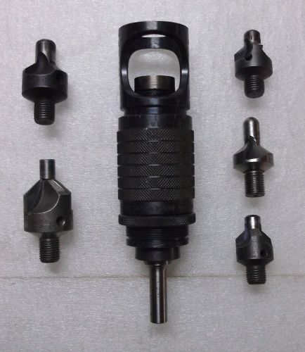 Large zephyr microstop countersink cage with five 3/8-24 threaded cutters for sale