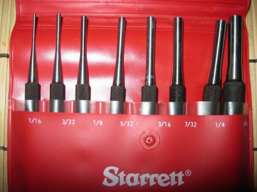 STARRETT 8 PIECE - DRIVE PIN PUNCHES SET 565 EXCELLENT SET 10a01