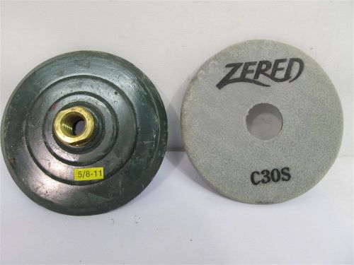 ZERED C30S, 5&#034; x 30 grit Diamond Metal Polishing Pad w/ Velcro Holder