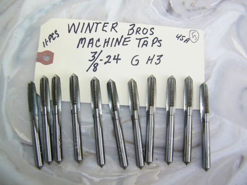 11-PCS - WINTER BROS - MACHINE TAPS - 3/8-24 GH3