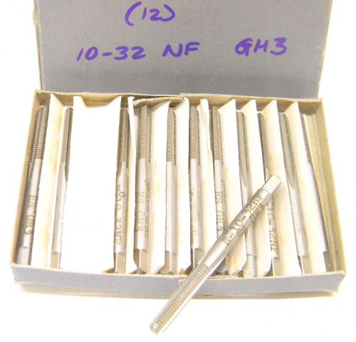 12 NEW SURPLUS 10-32 NF GH3 BOTTOMING HAND TAPS 10-32nf HSS 3-FLUTE