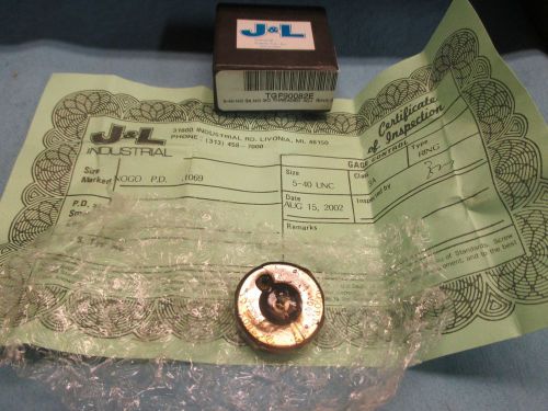 New 5 40 unc 3a no go thread ring gage #5 5-40 p.d.= .1069 machinist tools for sale