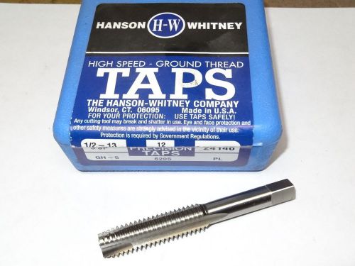 new HANSON WHITNEY 1/2-13 NC H5 GH-5 3FL Plug HSS Spiral Point Tap 24146 USA
