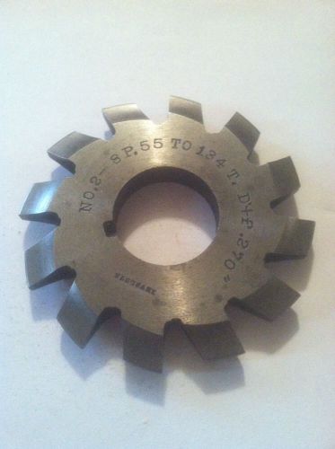USED INVOLUTE GEAR CUTTER #2 8P 55-134T 1&#034;bore Brown And Sharpe