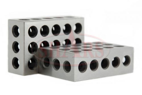 Shars 1 pair 123 blocks 1-2-3 ultra precision .0002 hardened 23 holes for sale