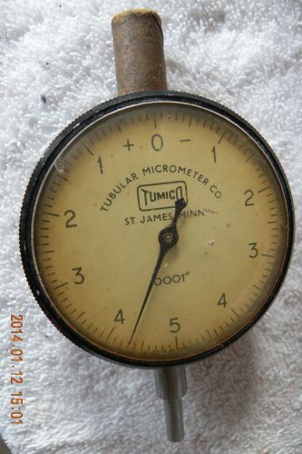 DIAL INDICATOR &#034; TUMICO&#034; .180&#034; TRAVEL .0001 RESOLUTION,2&#034; DIAL
