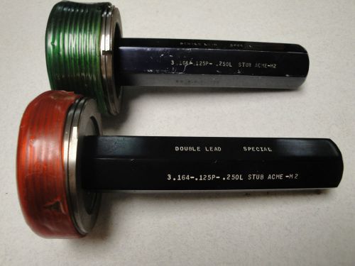 3.164 - .125 p - .250 l stub acme - m2 go and no go thread plug gages for sale