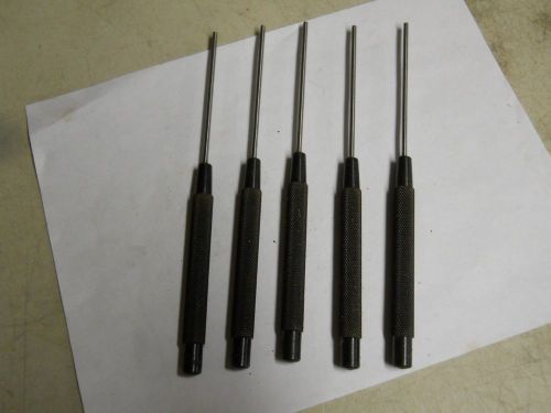 Starrett  #248 Drive Pin Punches 5 pieces.  1/8&#034; dia.  New