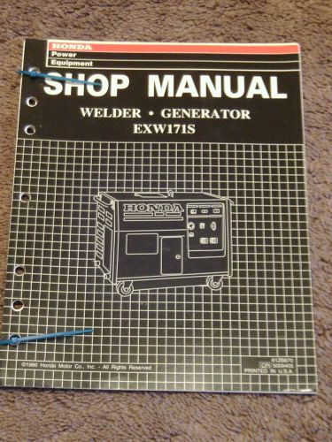 Honda Welder Generator EXW171S Service Repair Shop Manual with GX340 Engine OEM