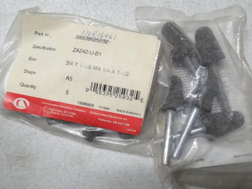 20 new carborundum 3/4&#034; x 1-1/8&#034; m4 1/4&#034; x 1-1/2&#034; a5 gray mounted points 25032 for sale