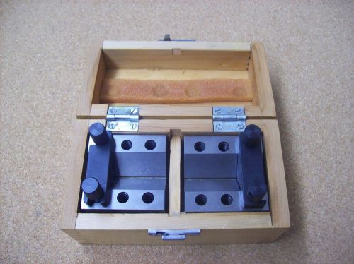 PHASE II STEEL PAIR MACHINIST V-BLOCKS 2.36&#034; x 2.36&#034; x 2.05&#034; 60mm x 60mm W/BOX