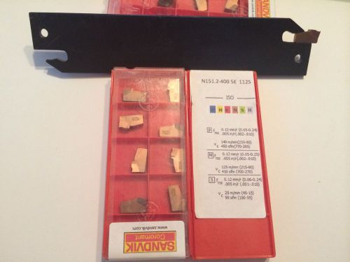 Cut off blade with a box of n151.2-400-5e  1125 inserts for sale