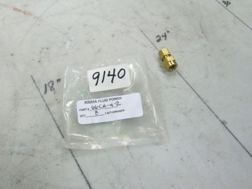 Krisha brass adapter  p/n 66ca-4-2 1/4&#034; compression x 1/8&#034; fnpt lot of 8 (nib) for sale