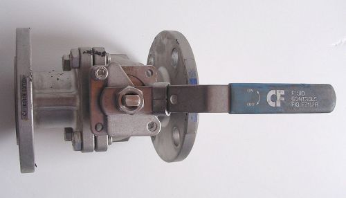 Cf fluid controls stainless steel ball flange valve/valves 2&#034; fz15fr 150 lb used for sale