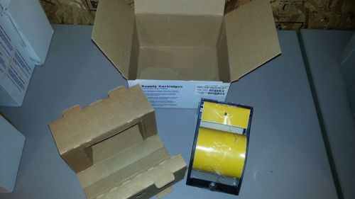 NEW IN BOX 4&#034; x 90&#039; Black on Yellow Label Supply Cartridge B580 8237-00 64813
