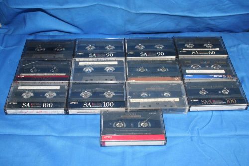 13 Used Blank TDK Cassettes SA 100, SA-X 100, SA 90, SA-X 90  A143