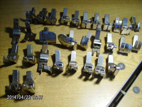 30 pc lot of sewing machine turn-up &amp; compensation feet