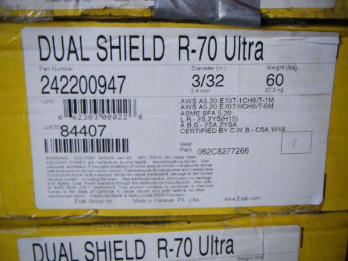Esab 3/32&#034; dual shield r-70 ultra mig welding wire for sale