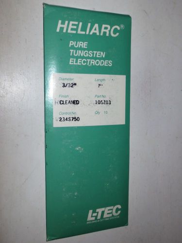 L-TEC  ( 3/32&#034; X 7&#034; ) &#034;PURE TUNGSTEN&#034; HELIARC ELECTRODES
