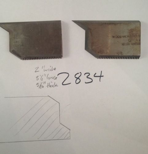 Lot 2834 chamfer in or out shaper cutter lockedge profile steel lock edge knives for sale