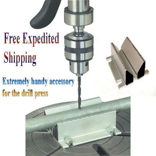 New self centering drill press jig for tube pipe round stock automatic centering for sale