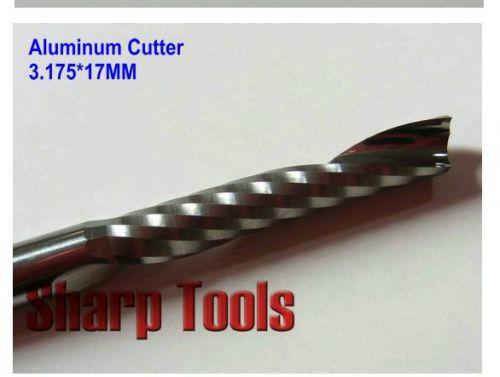 5pcs single Flute Carbide Spiral Cutter Aluminum CNC Router Bits 3.175mm 17mm