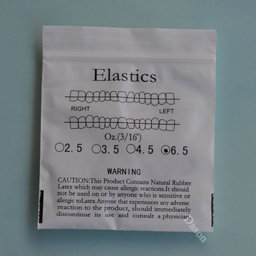 Dental orthodontic elastics 50bags (2500pcs,heavy force 6.5 oz,3/16&#034; ) for sale