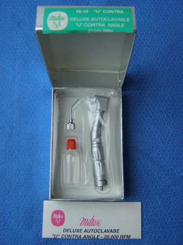 Miltex 75-15 AUTOCLAVEABLE U CONTRA ANG Handpiece 20000 RPM Dental Instruments