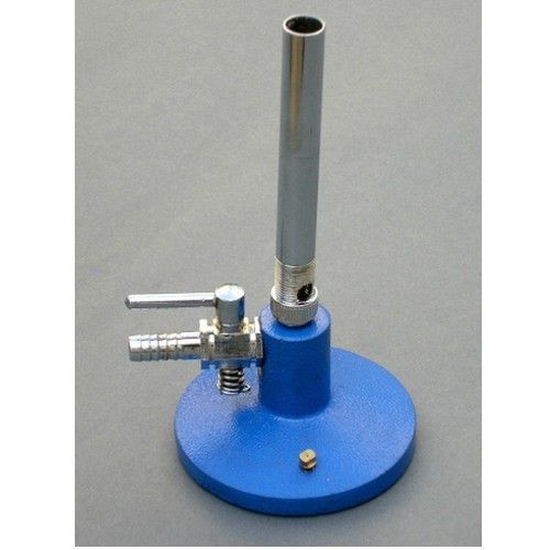 BUNSEN BURNER WITH STOP COCK in blue base or Heating &amp; Cooling Burners Hotplates