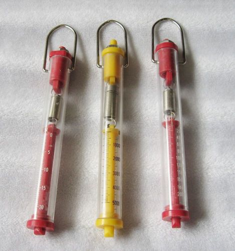 Acrylic pull spring scale - tubular scale - newtons &amp; grams for sale