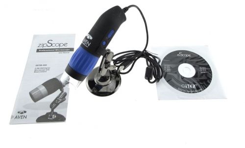 AVEN Zip Scope Blue And Black Professional 8 LED Light Digital Microscope IOB