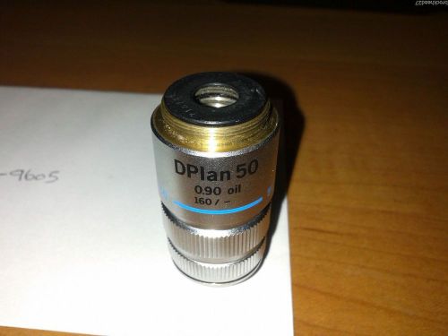 Olympus DPlan 50x/0.90 Oil Microscope Objective Lens With Iris for BH2, BH, CH