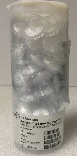 Nib sealed 75 pall acrodisc 25mm syringe filter 1.2um versapor membrane 3b for sale
