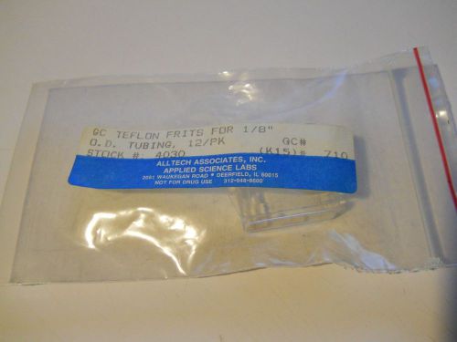 Pack of (12) alltech chromatography gc teflon frits for 1/8&#034; o.d. tubing, 4030 for sale
