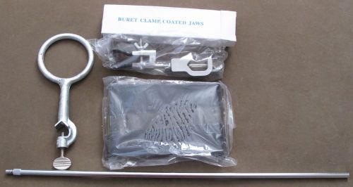 Lab Stand Kit with Buret Clamp, Ring Clamp, 4&#034; x 6&#034; Base - 18&#034; Rod - New!