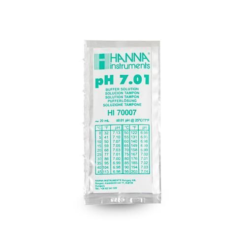 Hanna Instruments HI70007P pH 7.01buffer at 25C, 20 mL, 25 pkg