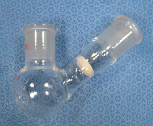 10 ML  ROUND  BOTTOM  FRITTED  2-NECK  FLASK  BOTH  14/20     J